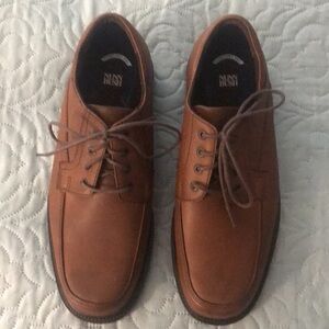 New Nunn Bush Classic Brown Leather Tie Shoes Waterproof Soles Size 8.5 Men